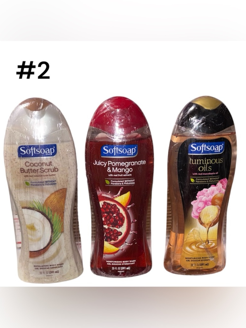 Softsoap Body Wash Lote of 3.  Mix